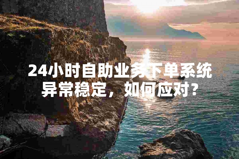 24小时自助业务下单系统异常稳定，如何应对？
