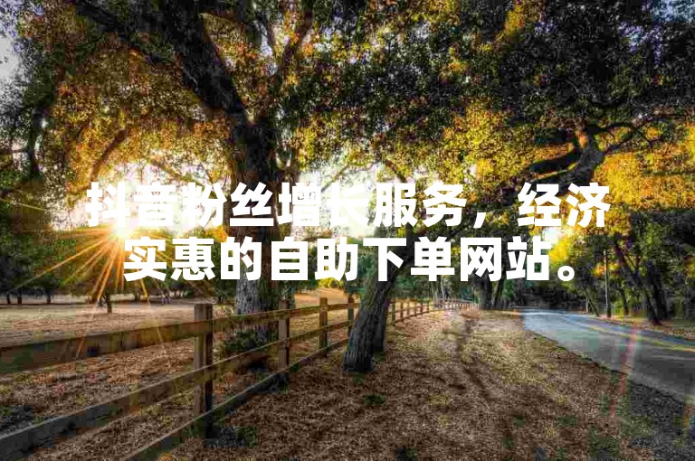 抖音粉丝增长服务，经济实惠的自助下单网站。