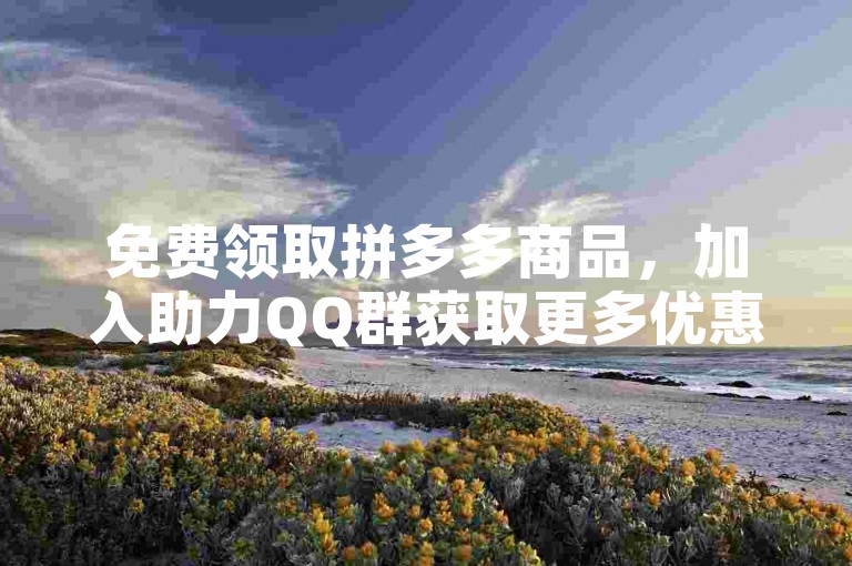 免费领取拼多多商品，加入助力QQ群获取更多优惠信息。