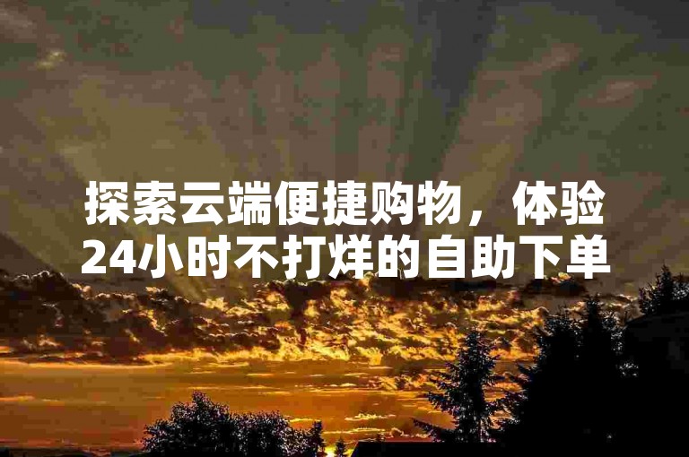 探索云端便捷购物，体验24小时不打烊的自助下单服务，尽在云商城-您的全天候卡盟自助伙伴。