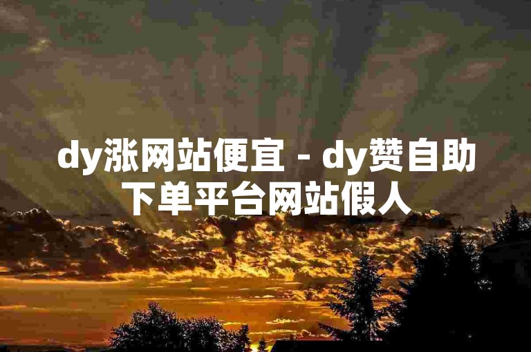 dy涨网站便宜 - dy赞自助下单平台网站假人