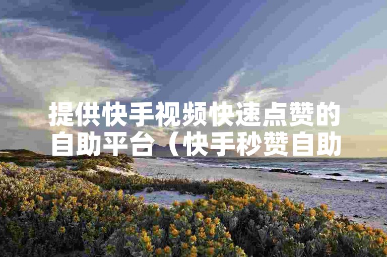 提供快手视频快速点赞的自助平台（快手秒赞自助服务官方网站）。