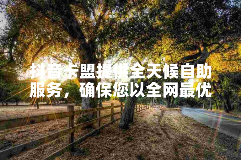 抖音卡盟提供全天候自助服务，确保您以全网最优惠的价格获取稳定可靠的会员服务。