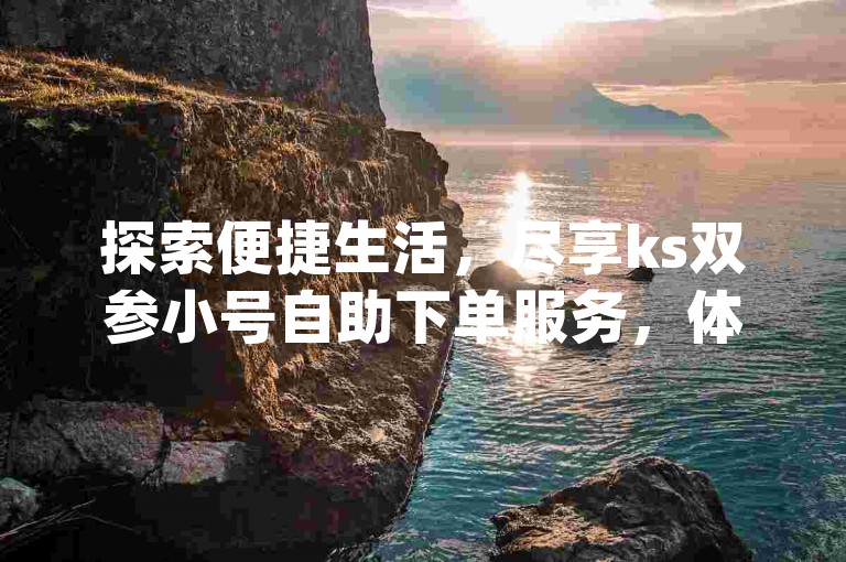 探索便捷生活，尽享ks双参小号自助下单服务，体验dy全网最低价的自助下单魅力。