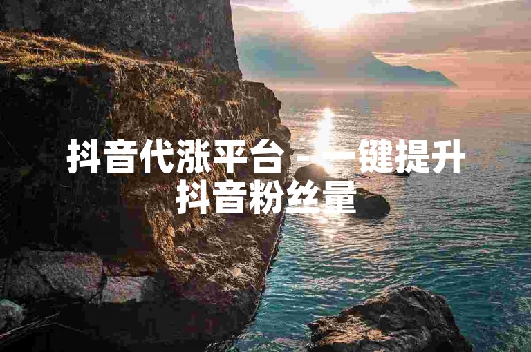 抖音代涨平台 - 一键提升抖音粉丝量