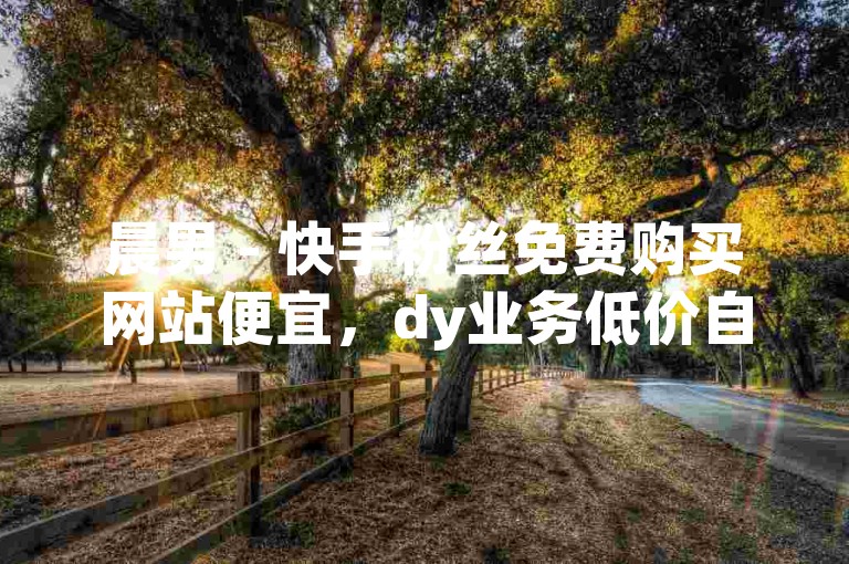 晨男 - 快手粉丝免费购买网站便宜，dy业务低价自助下单平台。