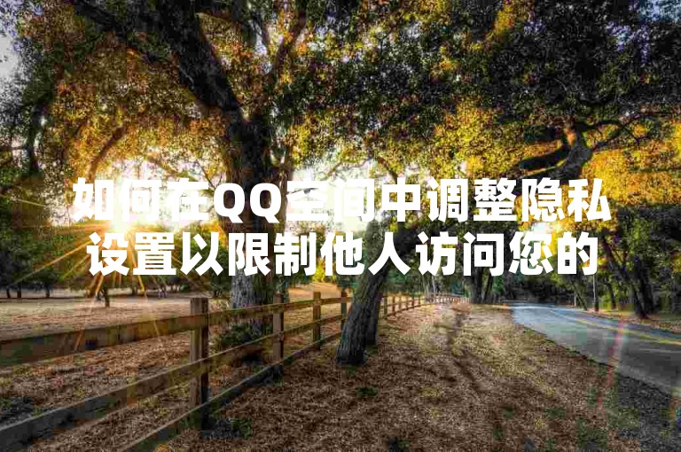如何在QQ空间中调整隐私设置以限制他人访问您的个人动态和信息（QQ空间隐私设置指南）？