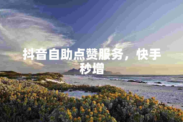 抖音自助点赞服务，快手秒增50赞。