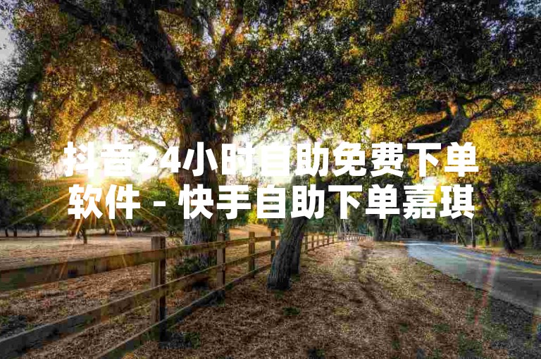 抖音24小时自助免费下单软件 - 快手自助下单嘉琪业务，是一款便捷的在线服务工具。