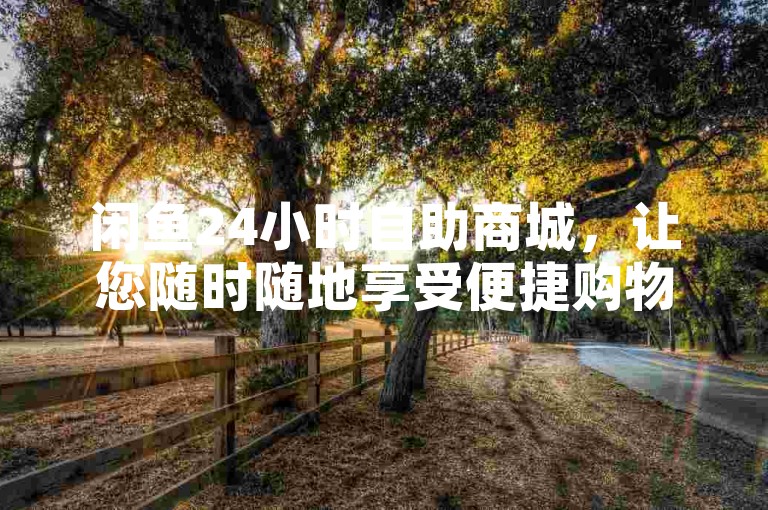 闲鱼24小时自助商城，让您随时随地享受便捷购物体验。
