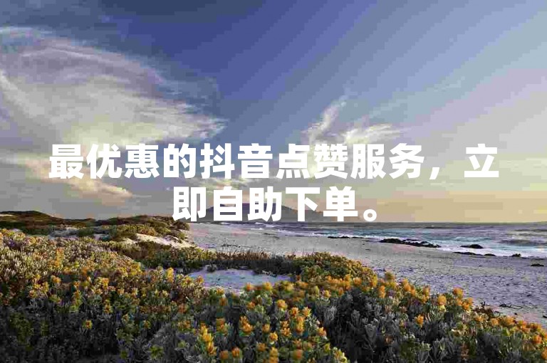 最优惠的抖音点赞服务，立即自助下单。