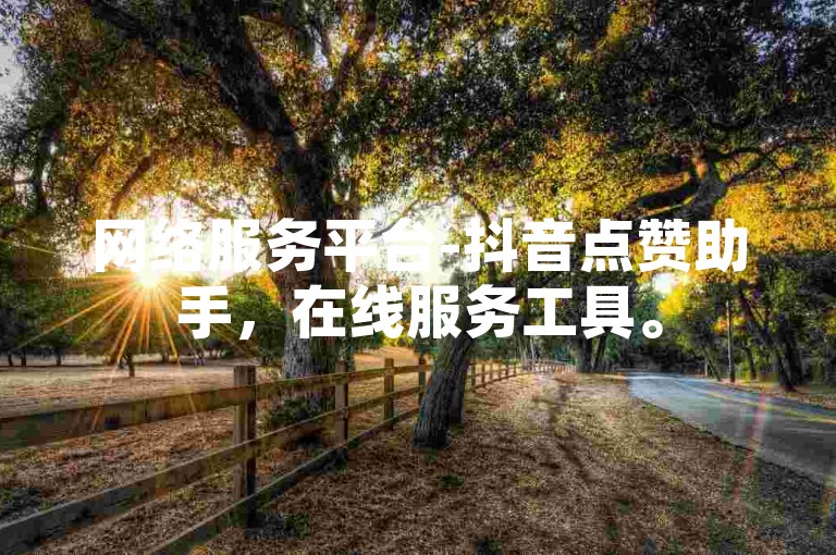 网络服务平台-抖音点赞助手，在线服务工具。
