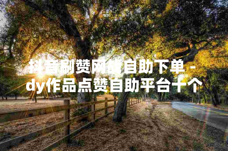 抖音刷赞网战自助下单 - dy作品点赞自助平台十个。