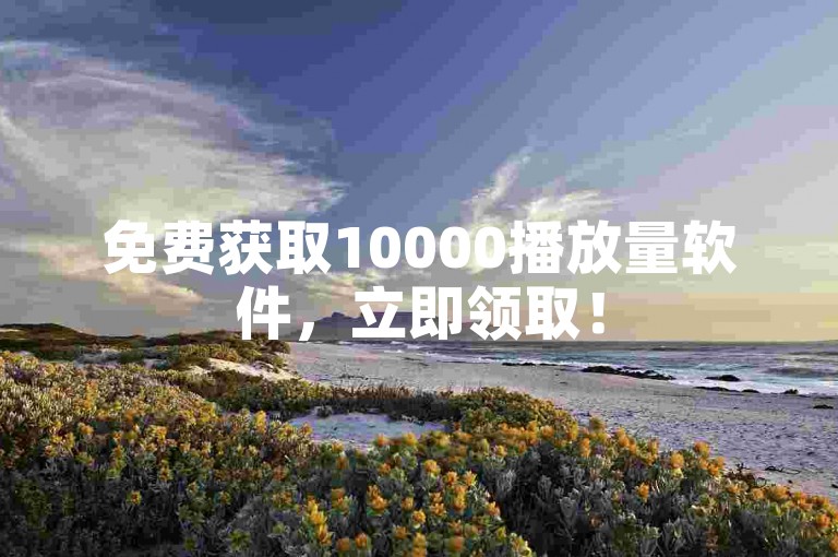 免费获取10000播放量软件，立即领取！