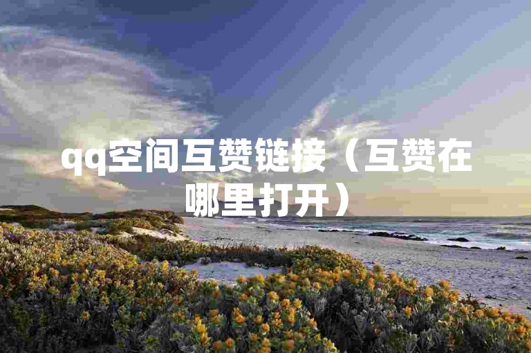 qq空间互赞链接（互赞在哪里打开）