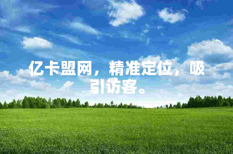 亿卡盟网，精准定位，吸引访客。