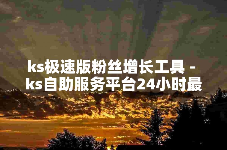 ks极速版粉丝增长工具 - ks自助服务平台24小时最低价。