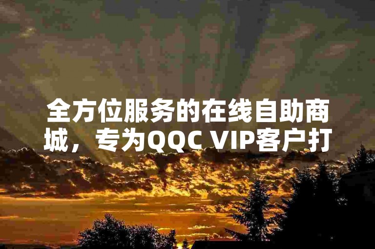 全方位服务的在线自助商城，专为QQC VIP客户打造。