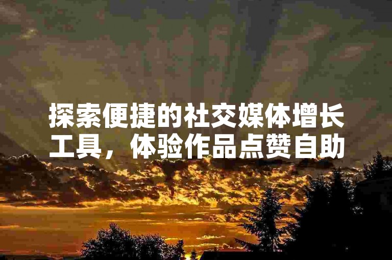 探索便捷的社交媒体增长工具，体验作品点赞自助平台带来的高效与便利。