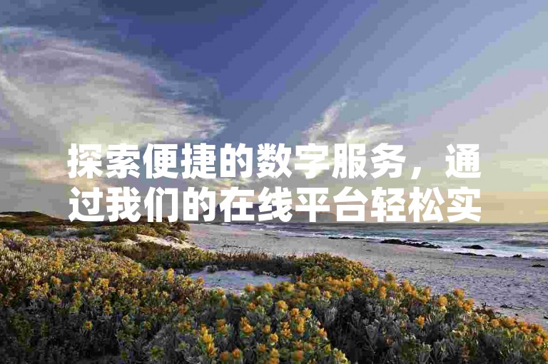 探索便捷的数字服务，通过我们的在线平台轻松实现抖音充值与QQ空间访客增长。