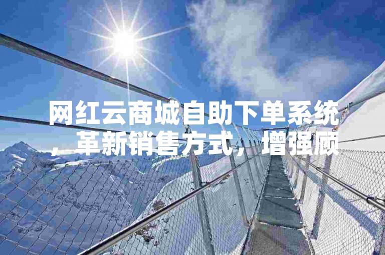 网红云商城自助下单系统，革新销售方式，增强顾客满意度的高效解决方案！