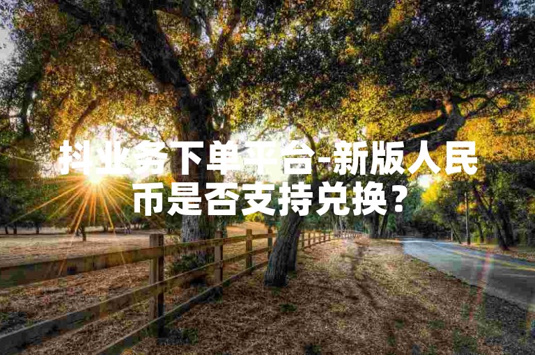 抖业务下单平台-新版人民币是否支持兑换？