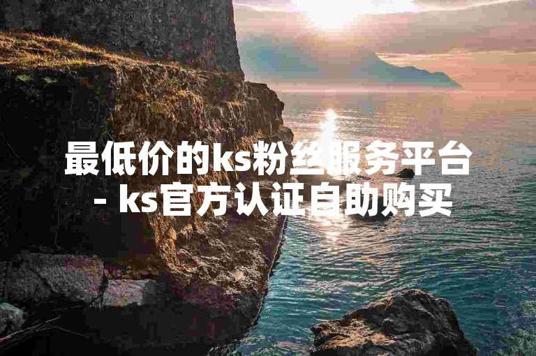 最低价的ks粉丝服务平台 - ks官方认证自助购买